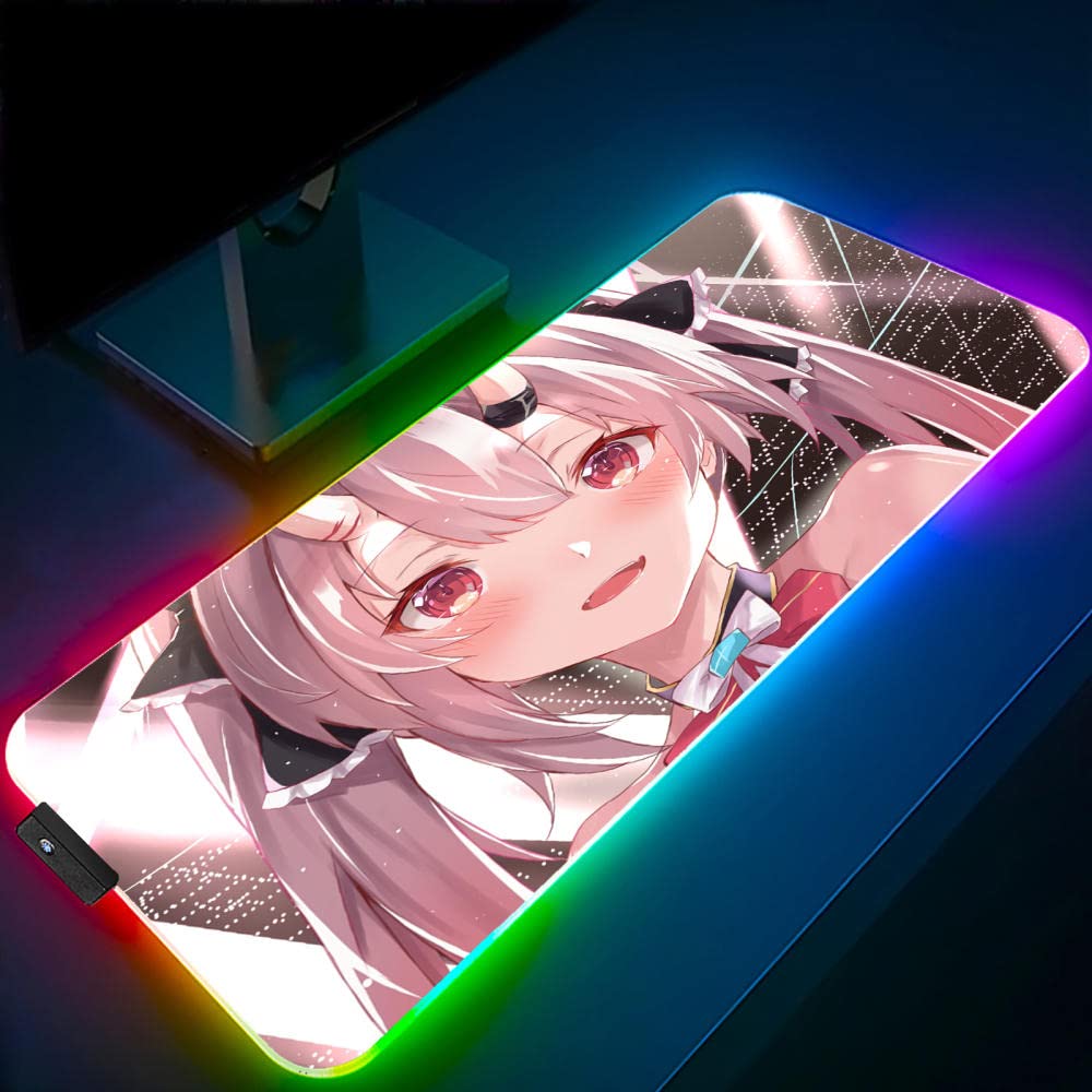 Amazon.co.jp: マウスパッドアニメ百鬼あやめLEDゲーミングマウス
